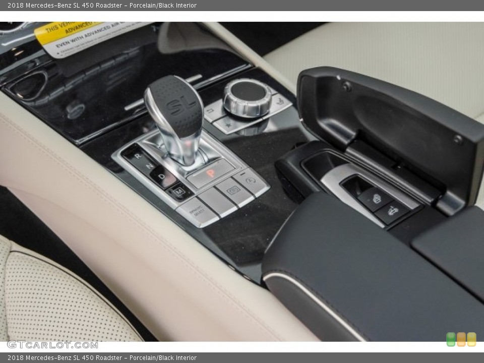 Porcelain/Black Interior Transmission for the 2018 Mercedes-Benz SL 450 Roadster #124732619