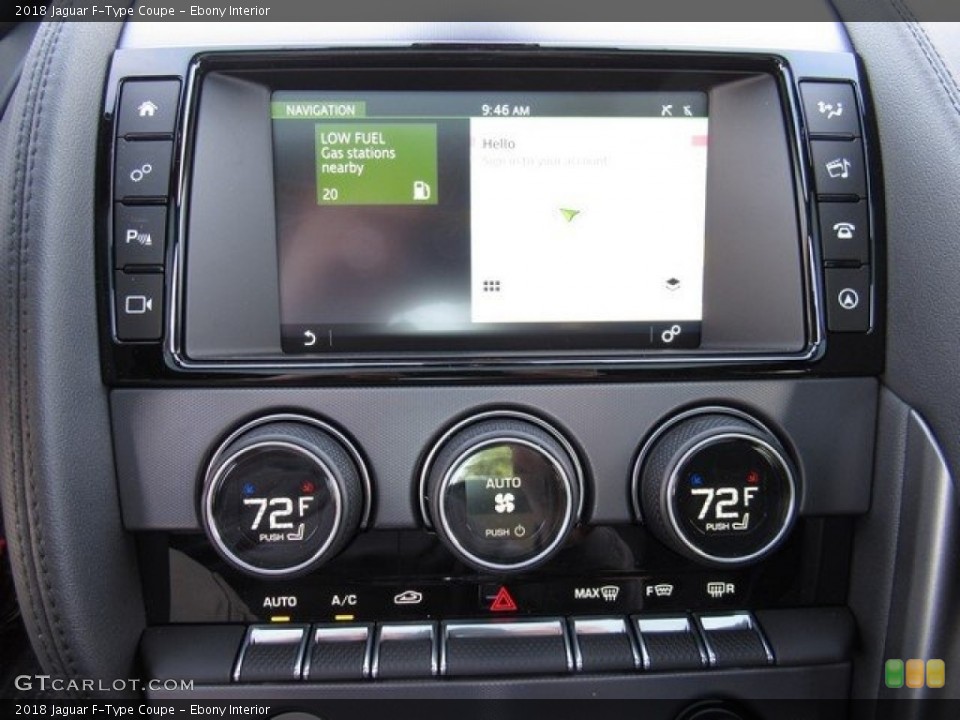 Ebony Interior Controls for the 2018 Jaguar F-Type Coupe #124744937