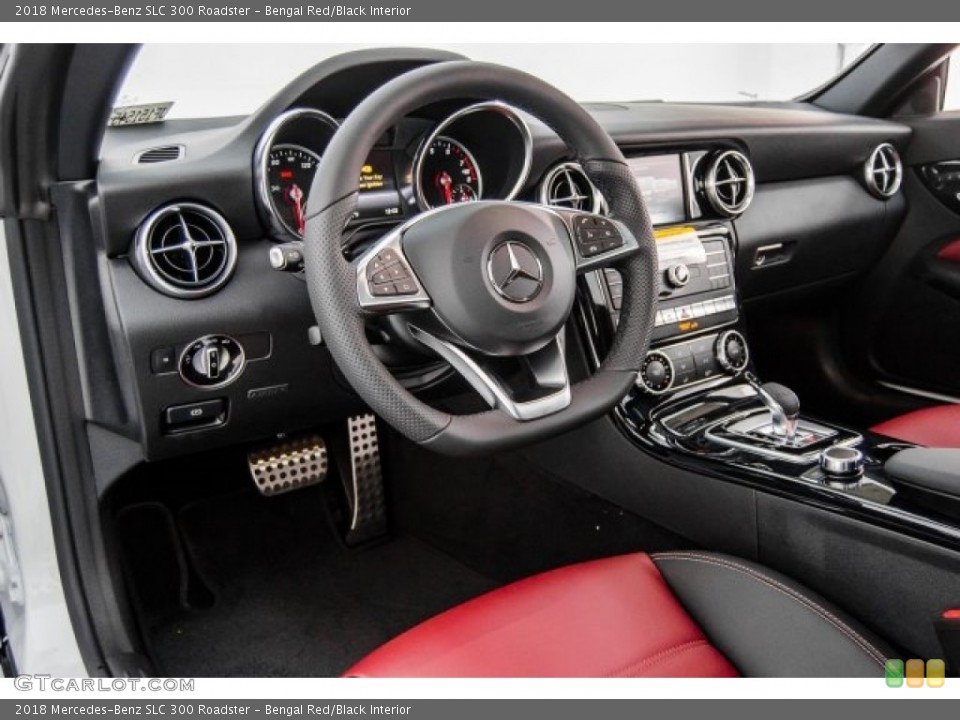 Bengal Red/Black Interior Steering Wheel for the 2018 Mercedes-Benz SLC 300 Roadster #124772489