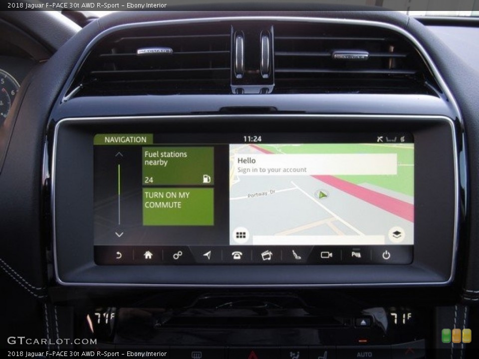 Ebony Interior Navigation for the 2018 Jaguar F-PACE 30t AWD R-Sport #124775445