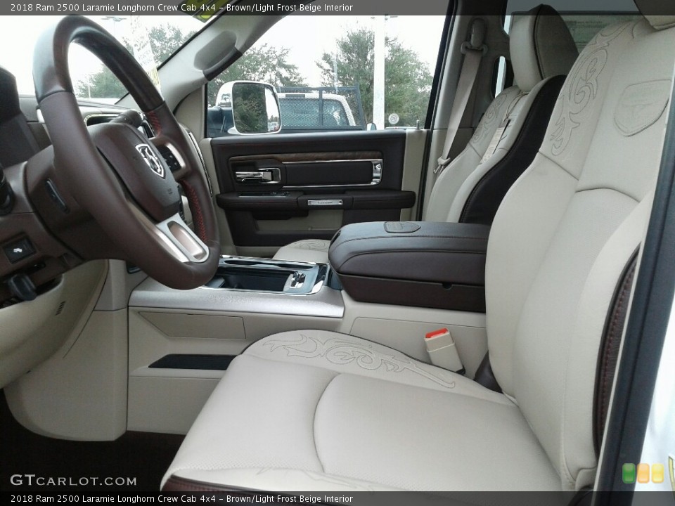 Brown/Light Frost Beige Interior Photo for the 2018 Ram 2500 Laramie Longhorn Crew Cab 4x4 #124781516