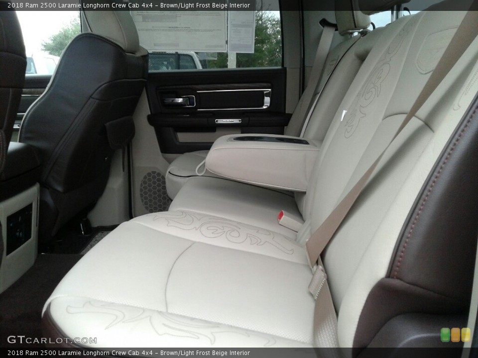 Brown/Light Frost Beige Interior Rear Seat for the 2018 Ram 2500 Laramie Longhorn Crew Cab 4x4 #124781549