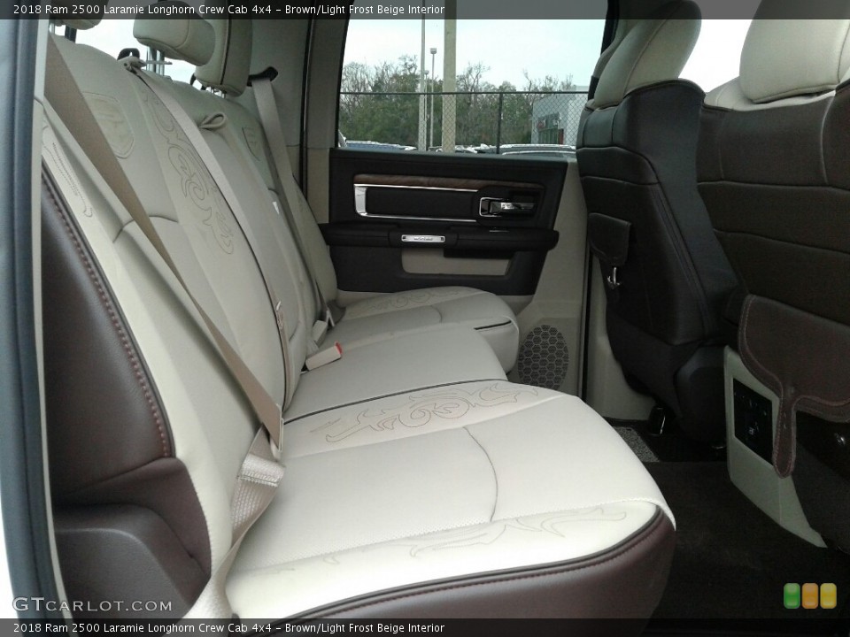 Brown/Light Frost Beige Interior Rear Seat for the 2018 Ram 2500 Laramie Longhorn Crew Cab 4x4 #124781585