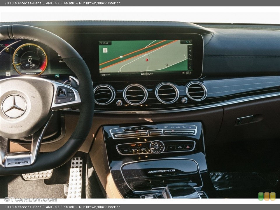 Nut Brown/Black Interior Controls for the 2018 Mercedes-Benz E AMG 63 S 4Matic #124797795