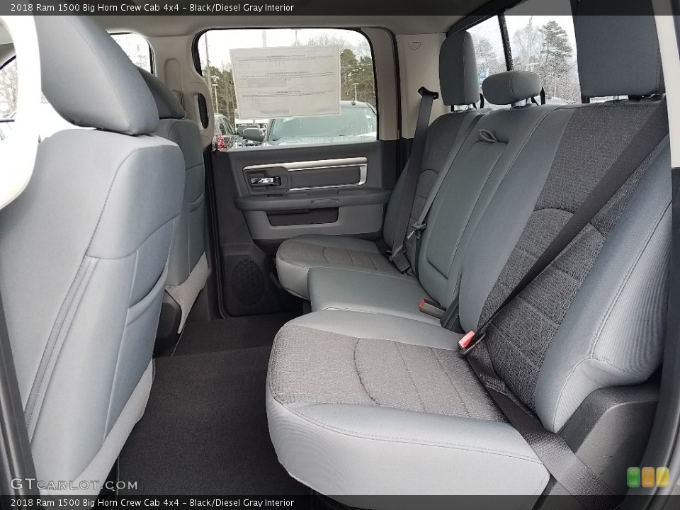 Black/Diesel Gray Interior Rear Seat for the 2018 Ram 1500 Big Horn Crew Cab 4x4 #124809615