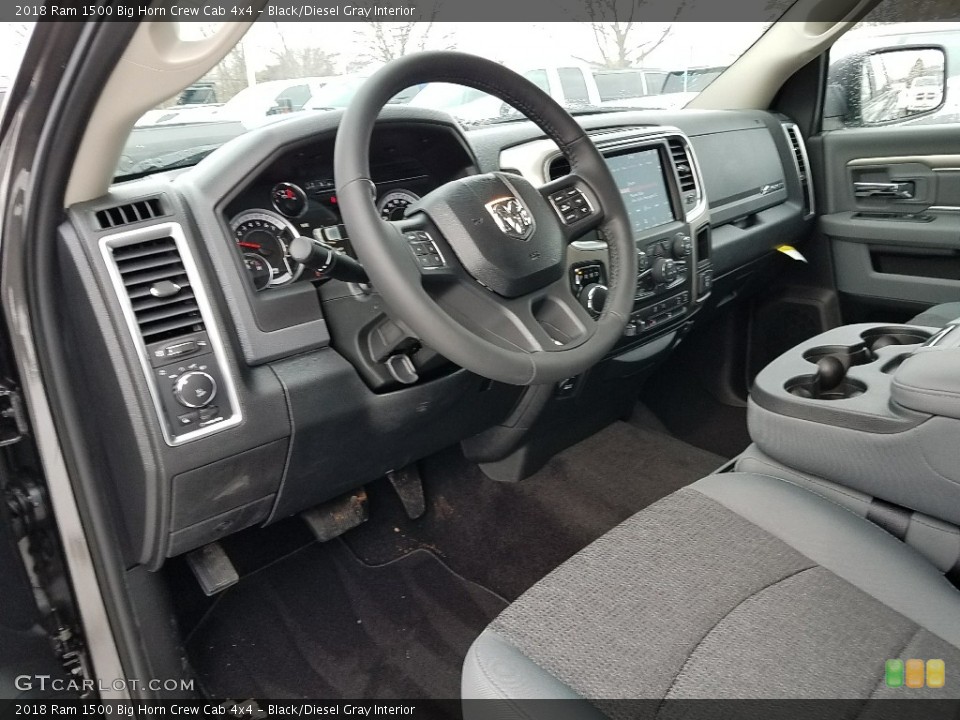 Black/Diesel Gray Interior Front Seat for the 2018 Ram 1500 Big Horn Crew Cab 4x4 #124809644