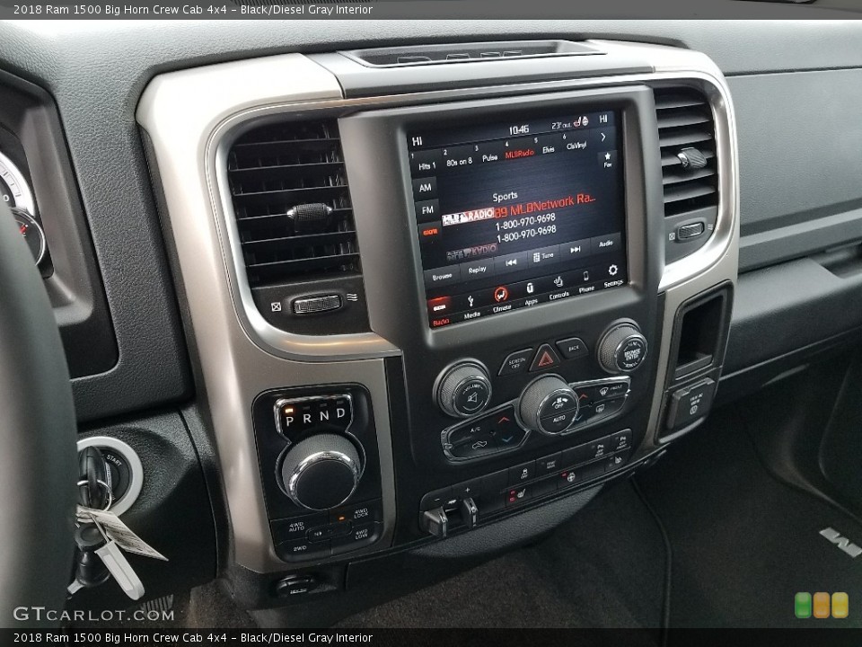 Black/Diesel Gray Interior Controls for the 2018 Ram 1500 Big Horn Crew Cab 4x4 #124809750