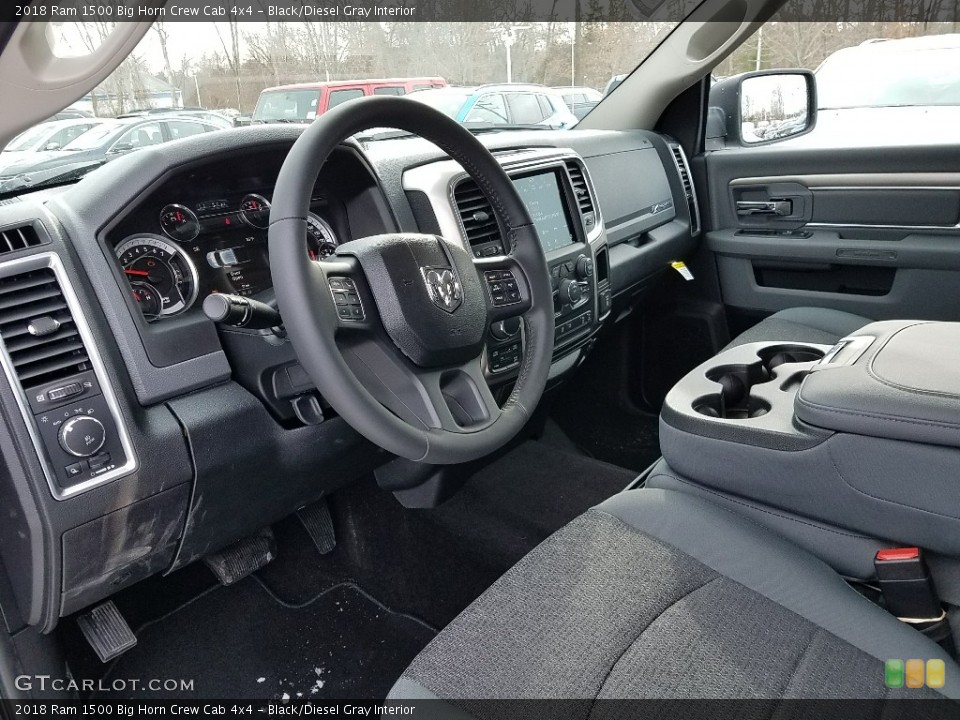 Black/Diesel Gray Interior Photo for the 2018 Ram 1500 Big Horn Crew Cab 4x4 #124809978