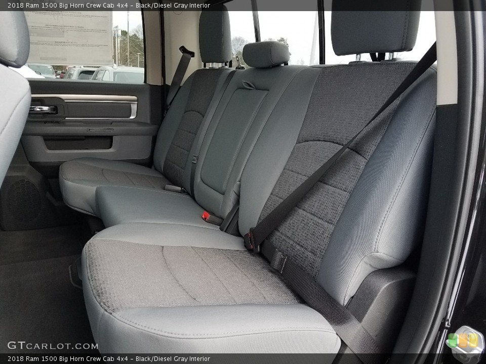 Black/Diesel Gray Interior Rear Seat for the 2018 Ram 1500 Big Horn Crew Cab 4x4 #124810281