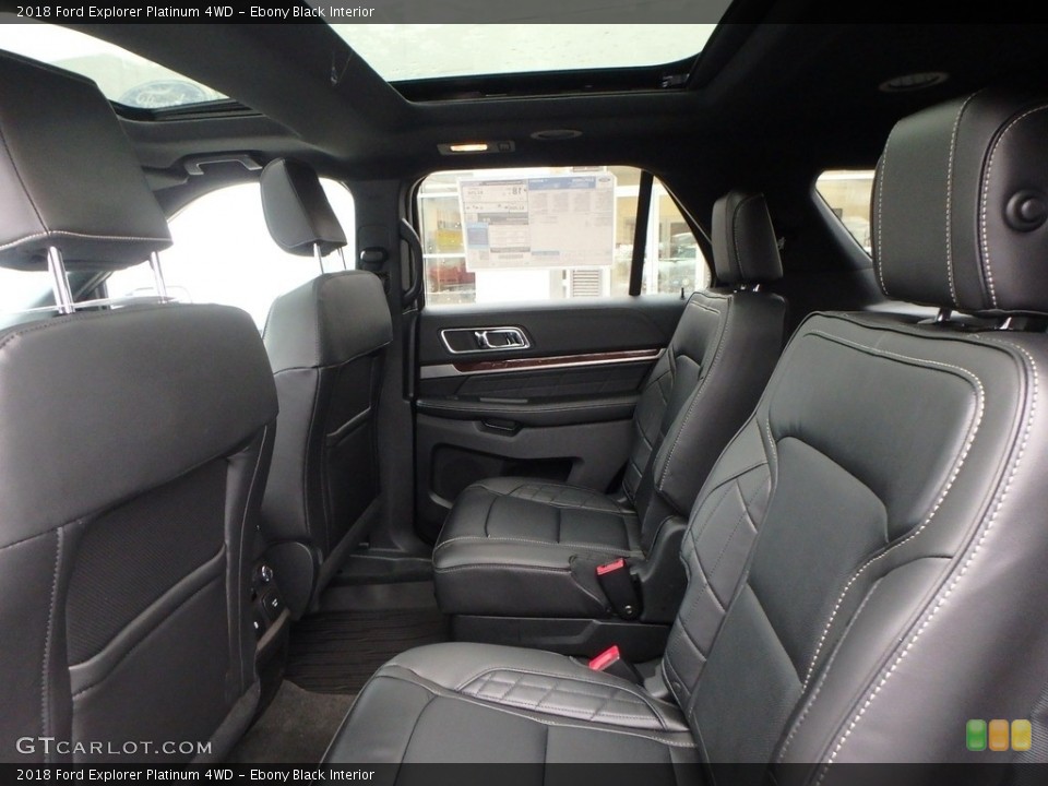 Ebony Black Interior Rear Seat for the 2018 Ford Explorer Platinum 4WD #124824892