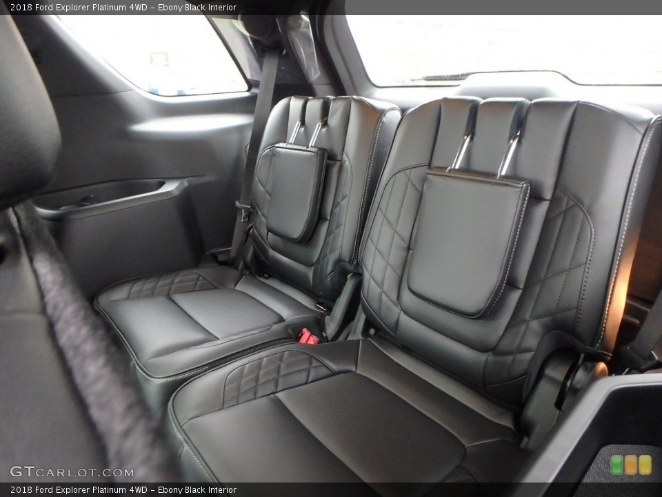 Ebony Black Interior Rear Seat for the 2018 Ford Explorer Platinum 4WD #124824916