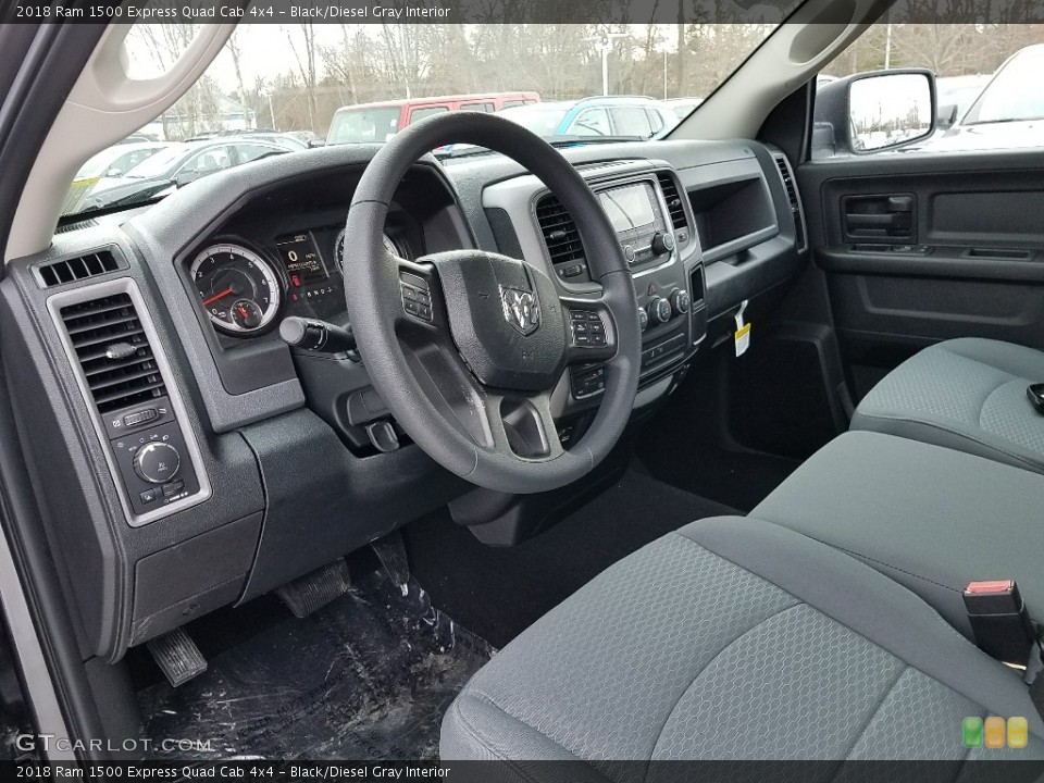 Black/Diesel Gray Interior Photo for the 2018 Ram 1500 Express Quad Cab 4x4 #124825996