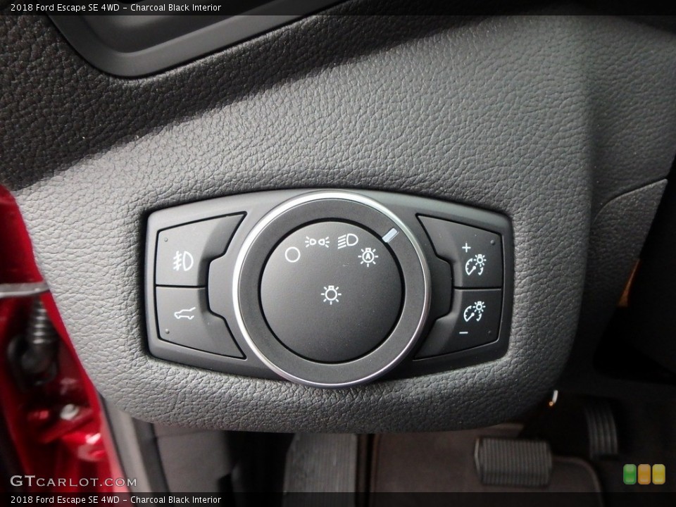 Charcoal Black Interior Controls for the 2018 Ford Escape SE 4WD #124826491