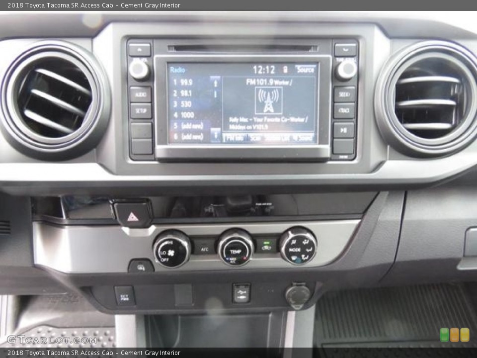Cement Gray Interior Controls for the 2018 Toyota Tacoma SR Access Cab #124827472