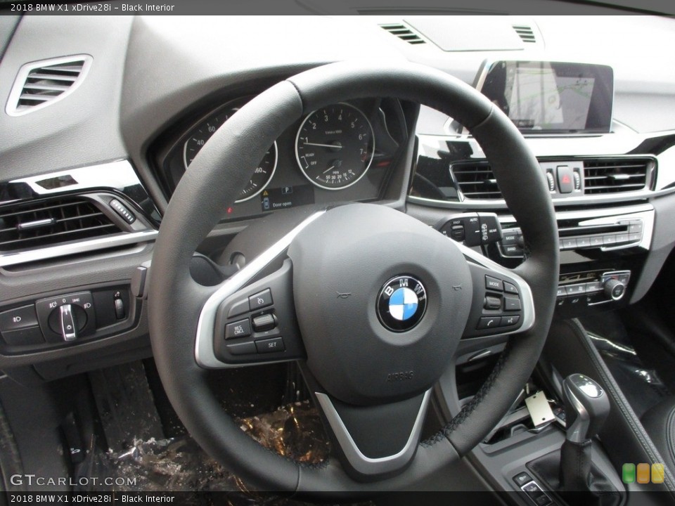 Black Interior Steering Wheel for the 2018 BMW X1 xDrive28i #124829758