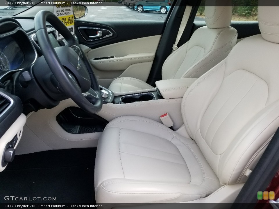 Black/Linen Interior Front Seat for the 2017 Chrysler 200 Limited Platinum #124830696