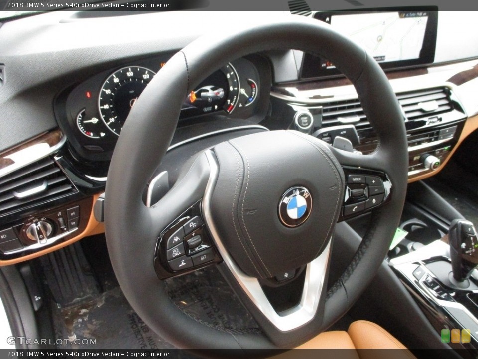 Cognac Interior Steering Wheel for the 2018 BMW 5 Series 540i xDrive Sedan #124831288