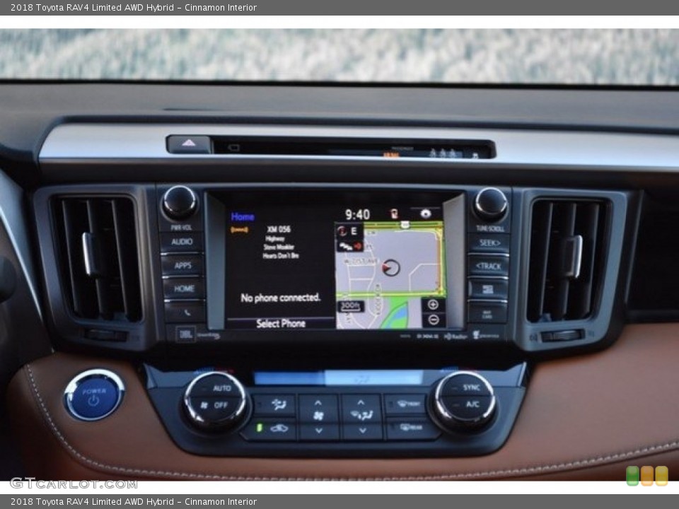 Cinnamon Interior Controls for the 2018 Toyota RAV4 Limited AWD Hybrid #124831537