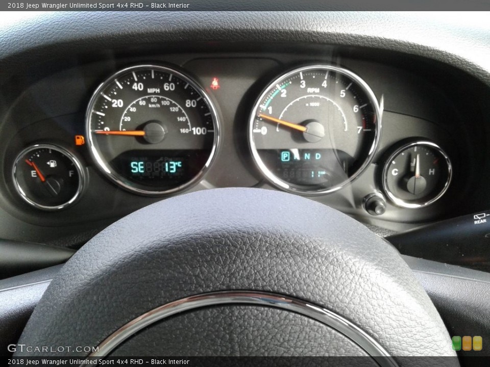 Black Interior Gauges for the 2018 Jeep Wrangler Unlimited Sport 4x4 RHD #124832365