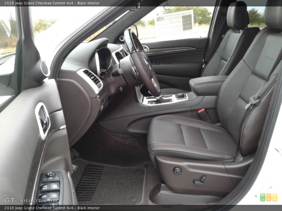 Black Interior Front Seat for the 2018 Jeep Grand Cherokee Summit 4x4 #124834762