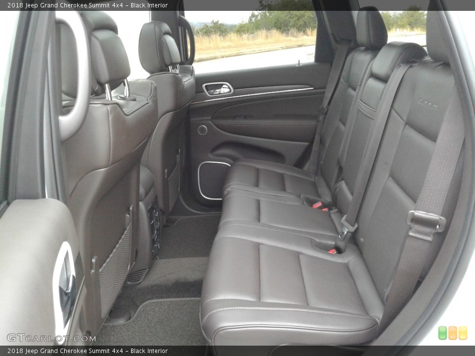 Black Interior Rear Seat for the 2018 Jeep Grand Cherokee Summit 4x4 #124834789