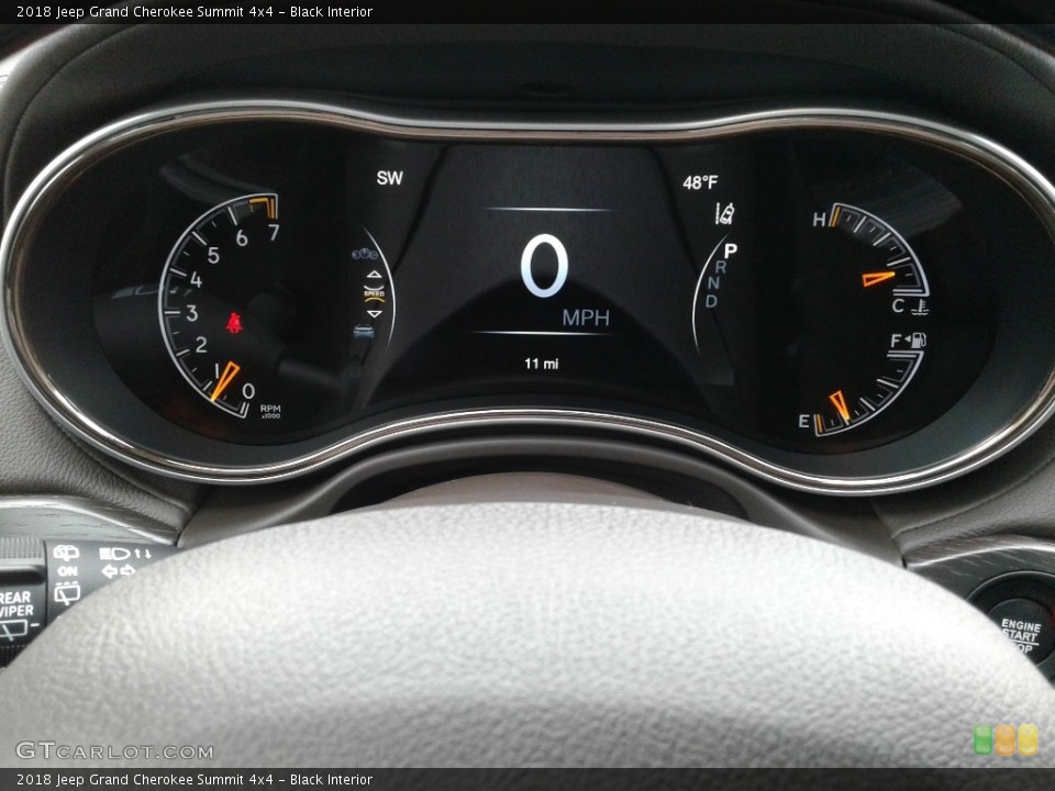 Black Interior Gauges for the 2018 Jeep Grand Cherokee Summit 4x4 #124834987
