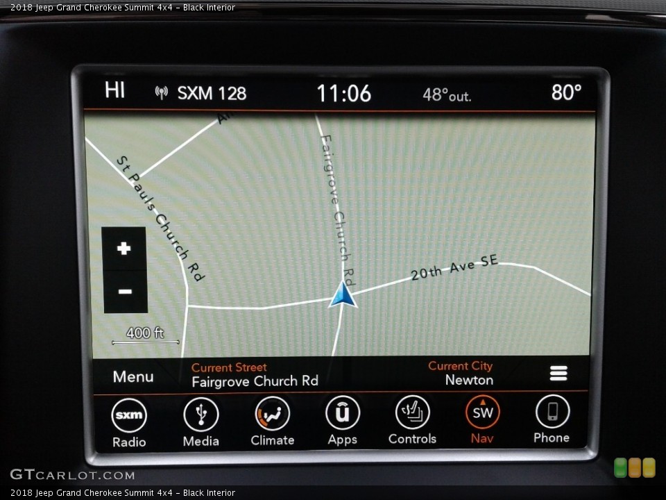 Black Interior Navigation for the 2018 Jeep Grand Cherokee Summit 4x4 #124835158