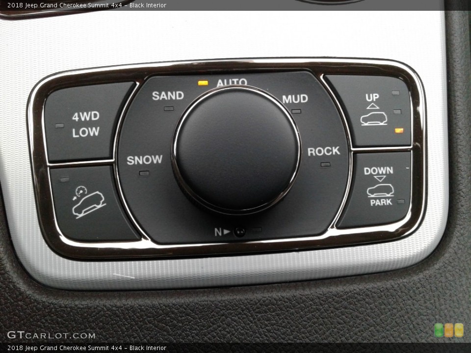 Black Interior Controls for the 2018 Jeep Grand Cherokee Summit 4x4 #124835236