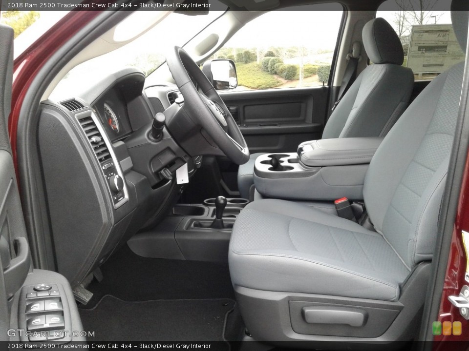 Black/Diesel Gray Interior Front Seat for the 2018 Ram 2500 Tradesman Crew Cab 4x4 #124835683
