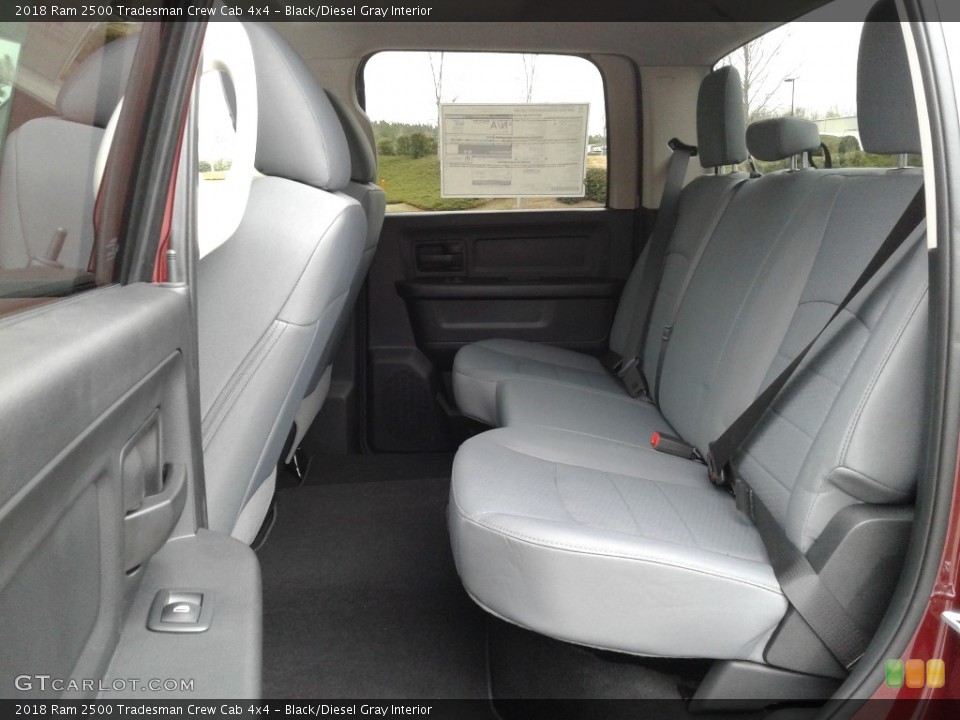 Black/Diesel Gray Interior Rear Seat for the 2018 Ram 2500 Tradesman Crew Cab 4x4 #124835713