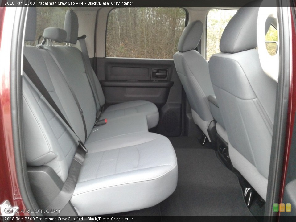 Black/Diesel Gray Interior Rear Seat for the 2018 Ram 2500 Tradesman Crew Cab 4x4 #124835830