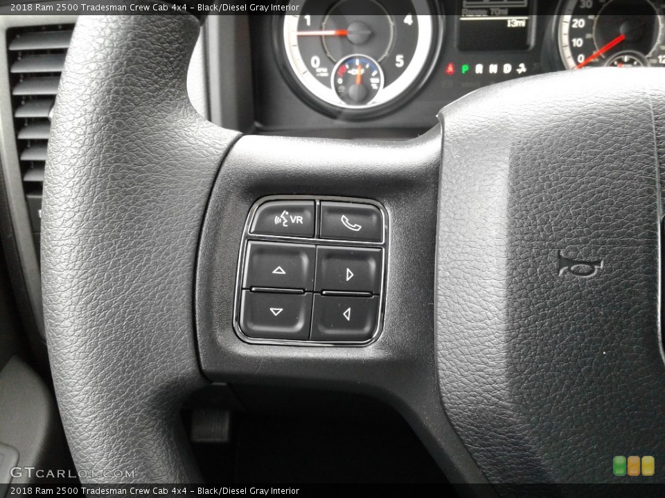 Black/Diesel Gray Interior Controls for the 2018 Ram 2500 Tradesman Crew Cab 4x4 #124835879