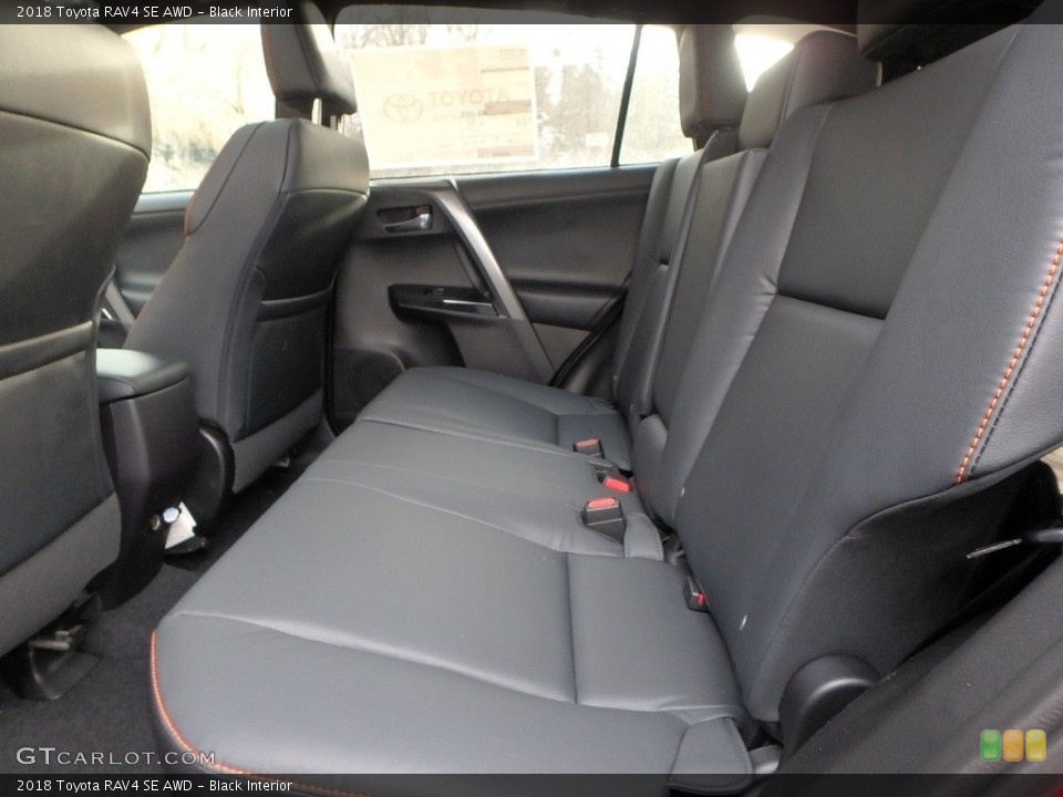 Black Interior Rear Seat for the 2018 Toyota RAV4 SE AWD #124839796