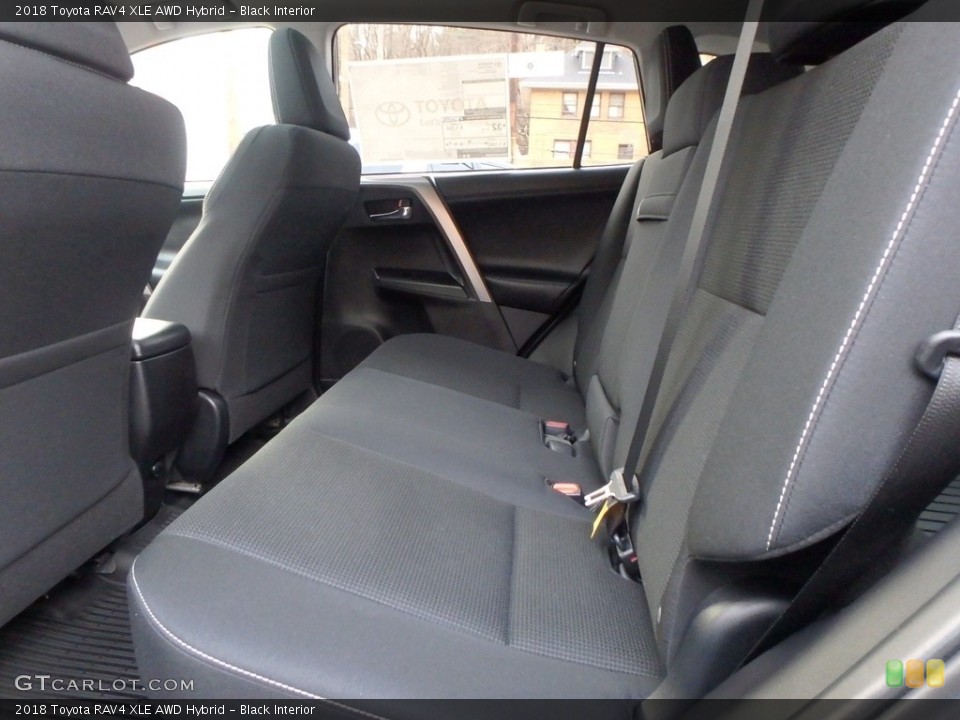 Black Interior Rear Seat for the 2018 Toyota RAV4 XLE AWD Hybrid #124840114