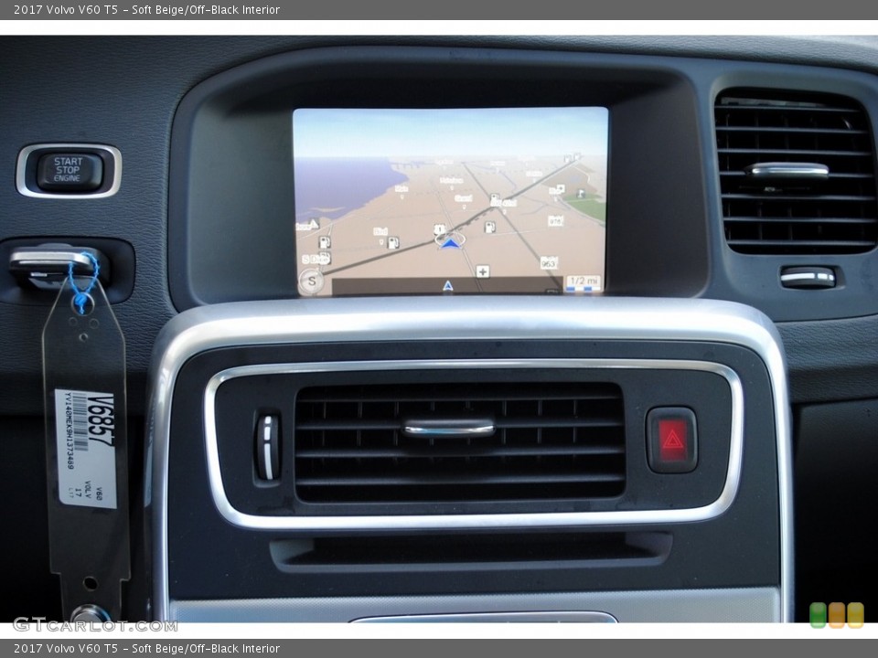 Soft Beige/Off-Black Interior Navigation for the 2017 Volvo V60 T5 #124846575