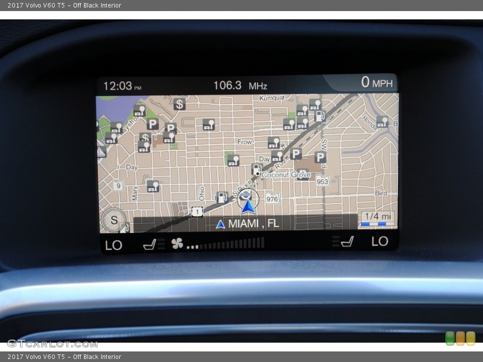 Off Black Interior Navigation for the 2017 Volvo V60 T5 #124847067