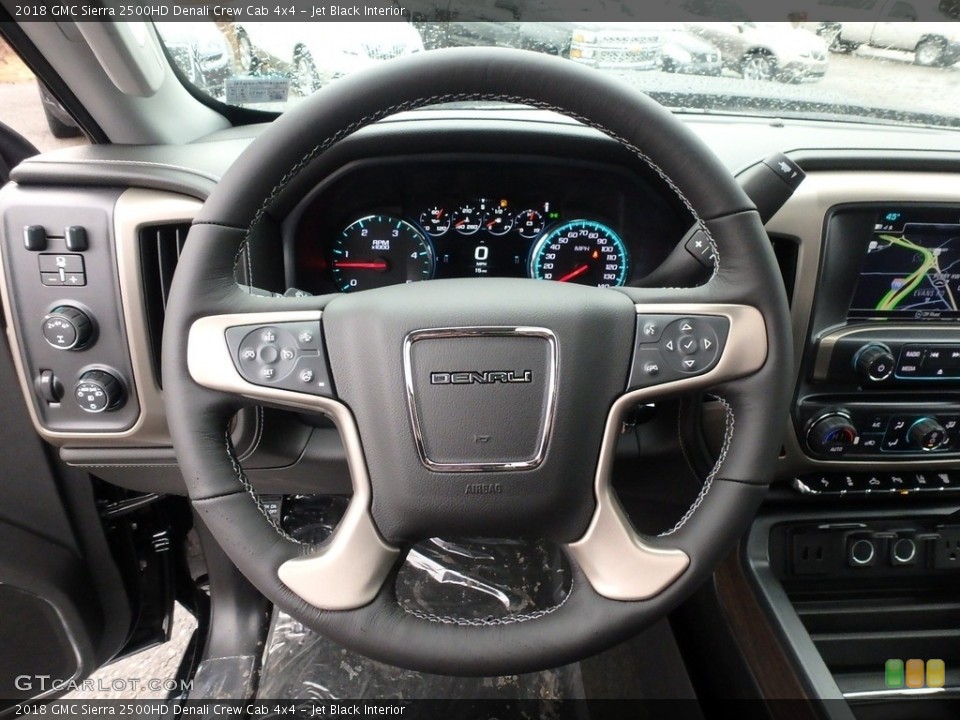 Jet Black Interior Steering Wheel for the 2018 GMC Sierra 2500HD Denali Crew Cab 4x4 #124849059