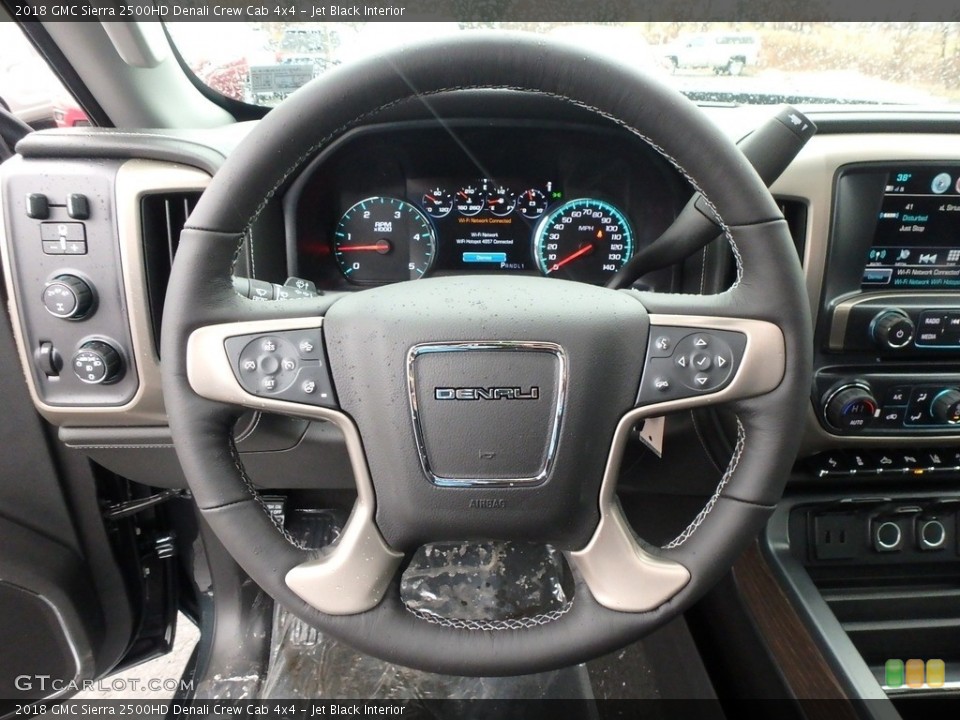 Jet Black Interior Steering Wheel for the 2018 GMC Sierra 2500HD Denali Crew Cab 4x4 #124850598