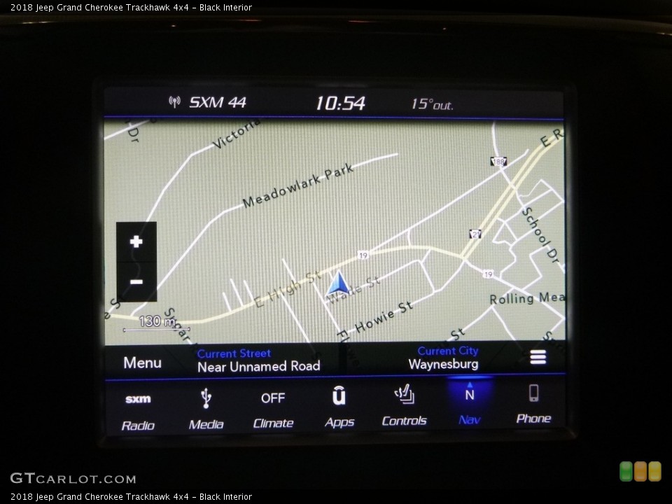 Black Interior Navigation for the 2018 Jeep Grand Cherokee Trackhawk 4x4 #124856688