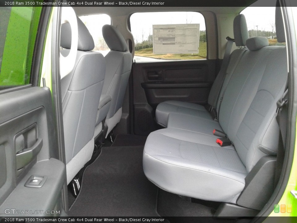 Black/Diesel Gray Interior Rear Seat for the 2018 Ram 3500 Tradesman Crew Cab 4x4 Dual Rear Wheel #124873245