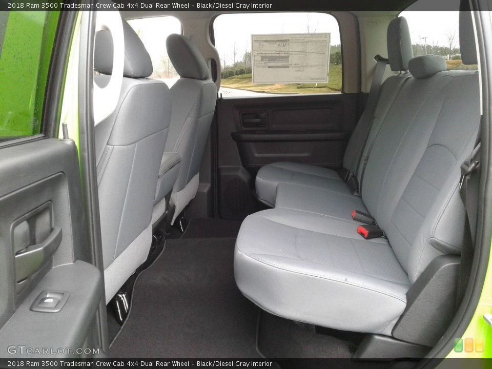 Black/Diesel Gray Interior Rear Seat for the 2018 Ram 3500 Tradesman Crew Cab 4x4 Dual Rear Wheel #124873281