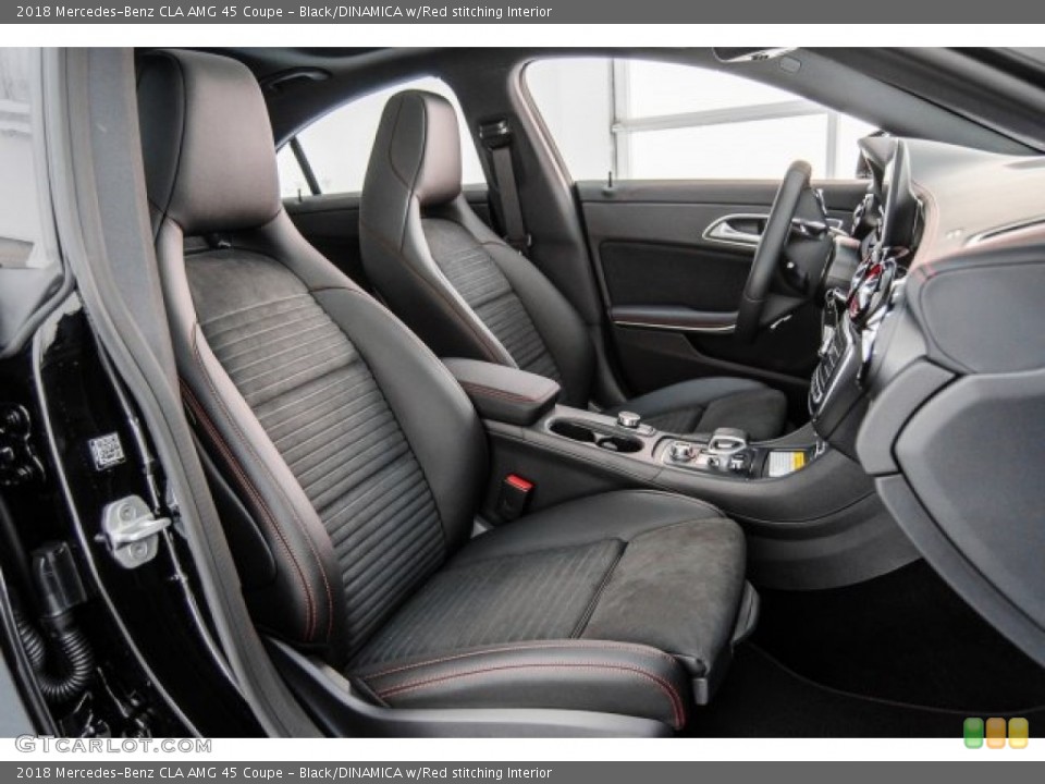Black/DINAMICA w/Red stitching Interior Photo for the 2018 Mercedes-Benz CLA AMG 45 Coupe #124880070
