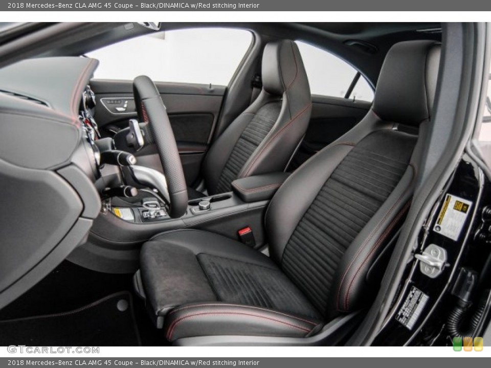 Black/DINAMICA w/Red stitching Interior Front Seat for the 2018 Mercedes-Benz CLA AMG 45 Coupe #124880274
