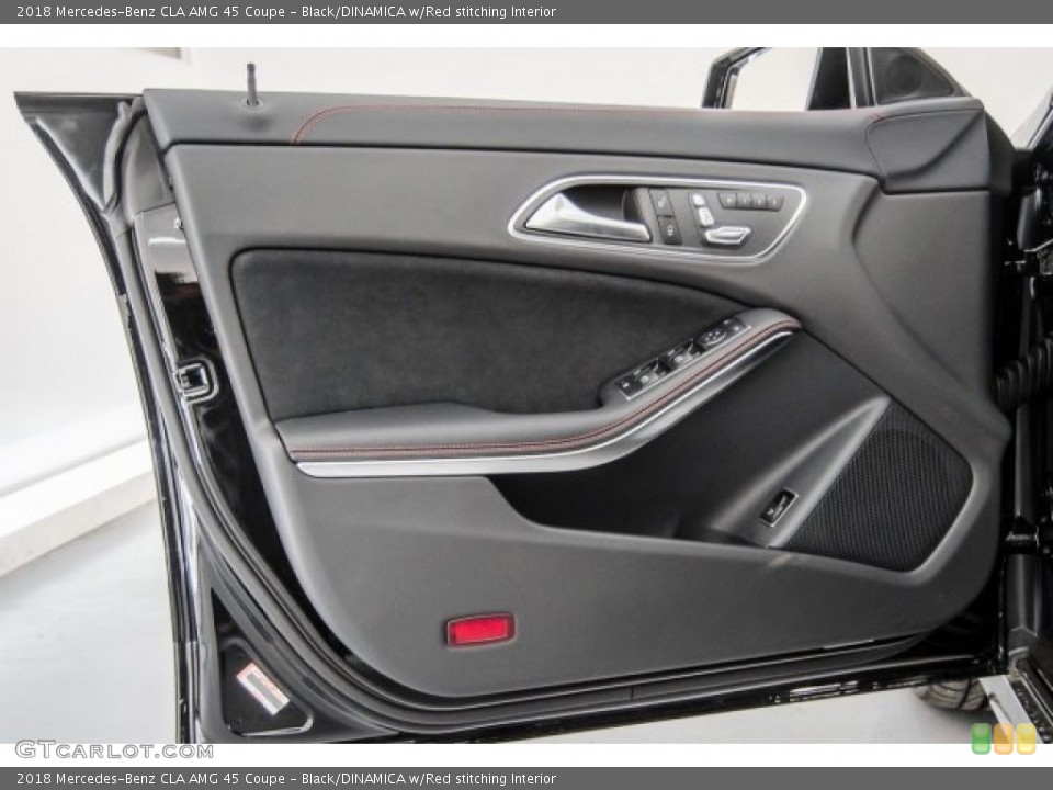 Black/DINAMICA w/Red stitching Interior Door Panel for the 2018 Mercedes-Benz CLA AMG 45 Coupe #124880472