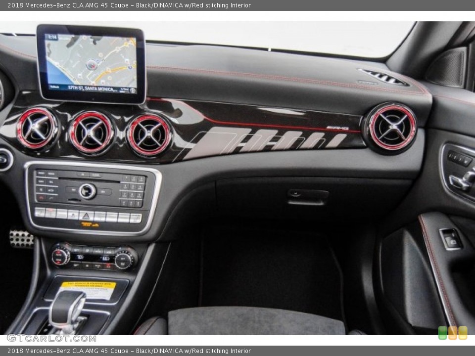 Black/DINAMICA w/Red stitching Interior Dashboard for the 2018 Mercedes-Benz CLA AMG 45 Coupe #124880514