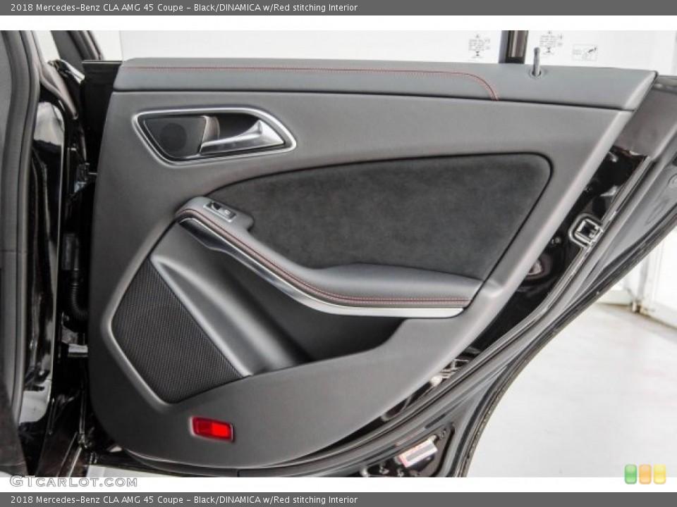 Black/DINAMICA w/Red stitching Interior Door Panel for the 2018 Mercedes-Benz CLA AMG 45 Coupe #124880535