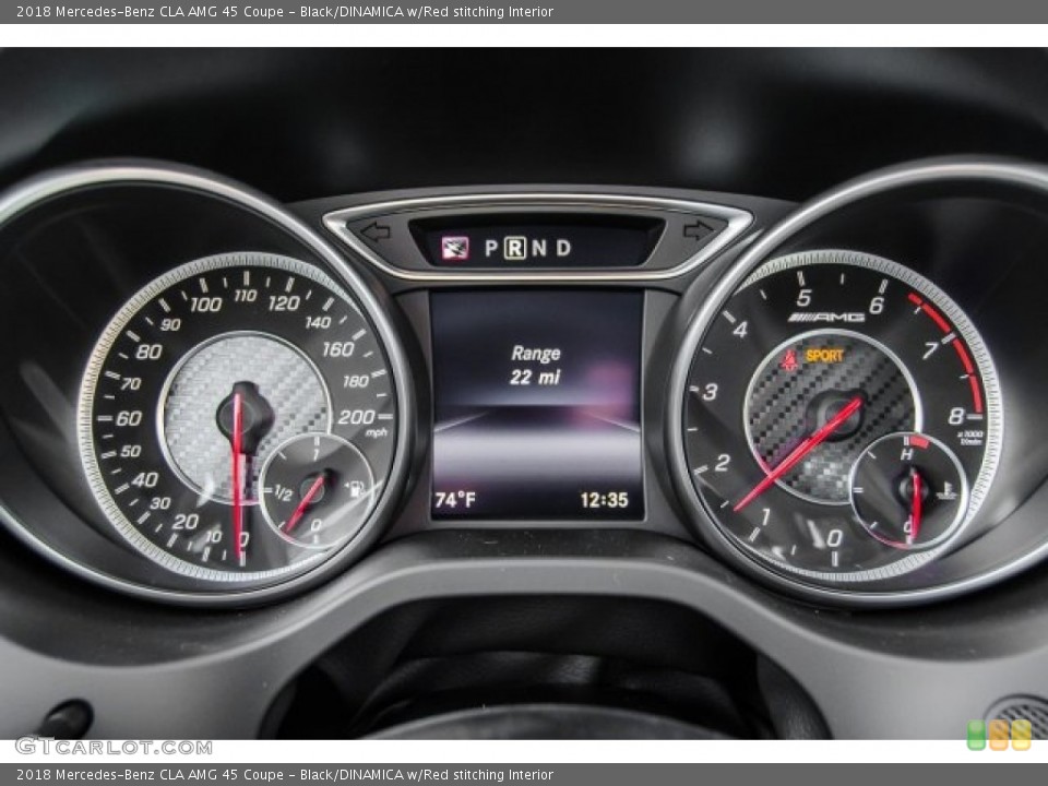 Black/DINAMICA w/Red stitching Interior Gauges for the 2018 Mercedes-Benz CLA AMG 45 Coupe #124880625