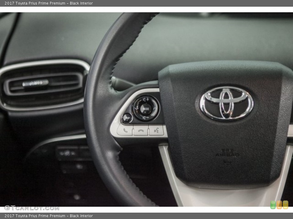 Black Interior Controls for the 2017 Toyota Prius Prime Premium #124900790