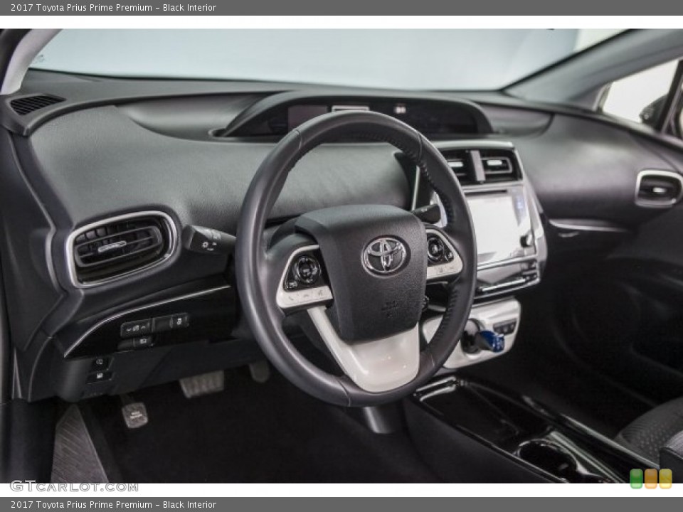 Black Interior Dashboard for the 2017 Toyota Prius Prime Premium #124900808