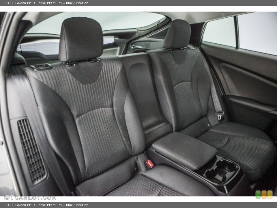 Black Interior Rear Seat for the 2017 Toyota Prius Prime Premium #124900910